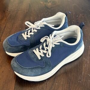 Bronax Sneakers Women 10.5 Men 9 EU 42 Navy Blue Suede Unisex Athletic Shoes
